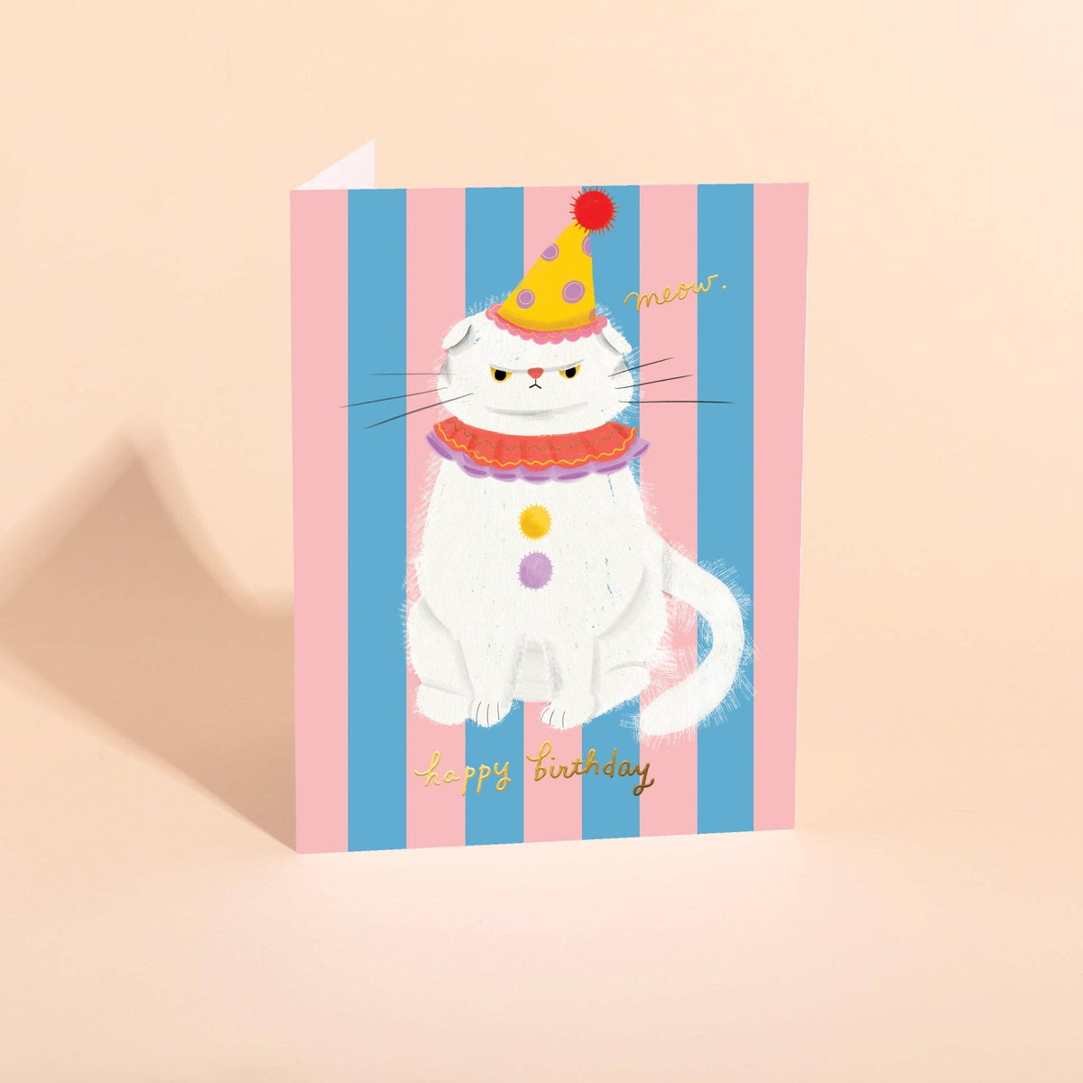 CLOWNY CAT - Birthday Card