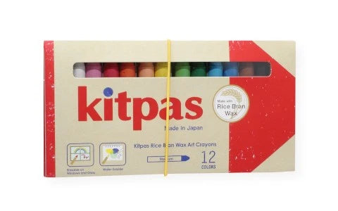 Kitpas Rice Bran Wax Crayons (Set of 12)