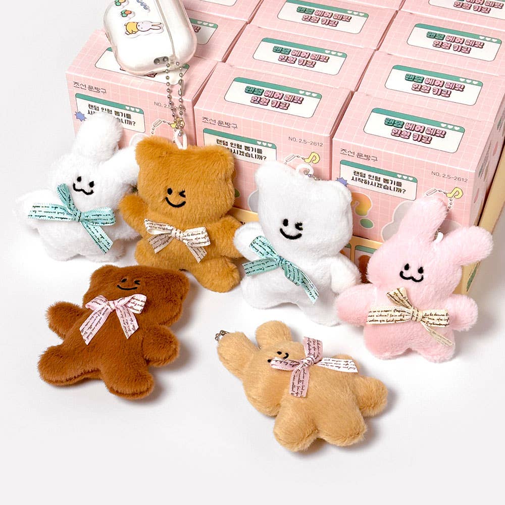 Lovely Bear Rabbit Plush Keychain Random Box