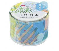 SODA transparent Masking Tape 1.2"  WIDE