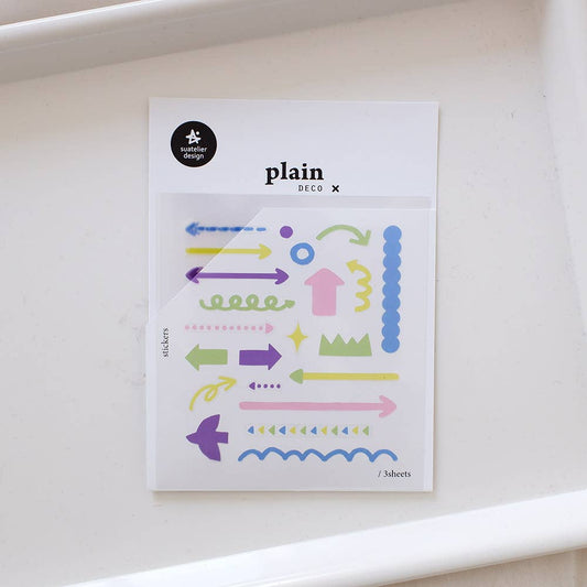 Suatelier Design Plain.73 Sticker Sheet Pack of 3
