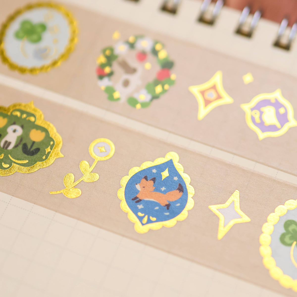 25mm Washi Tape (Foil) - Animal in Frames
