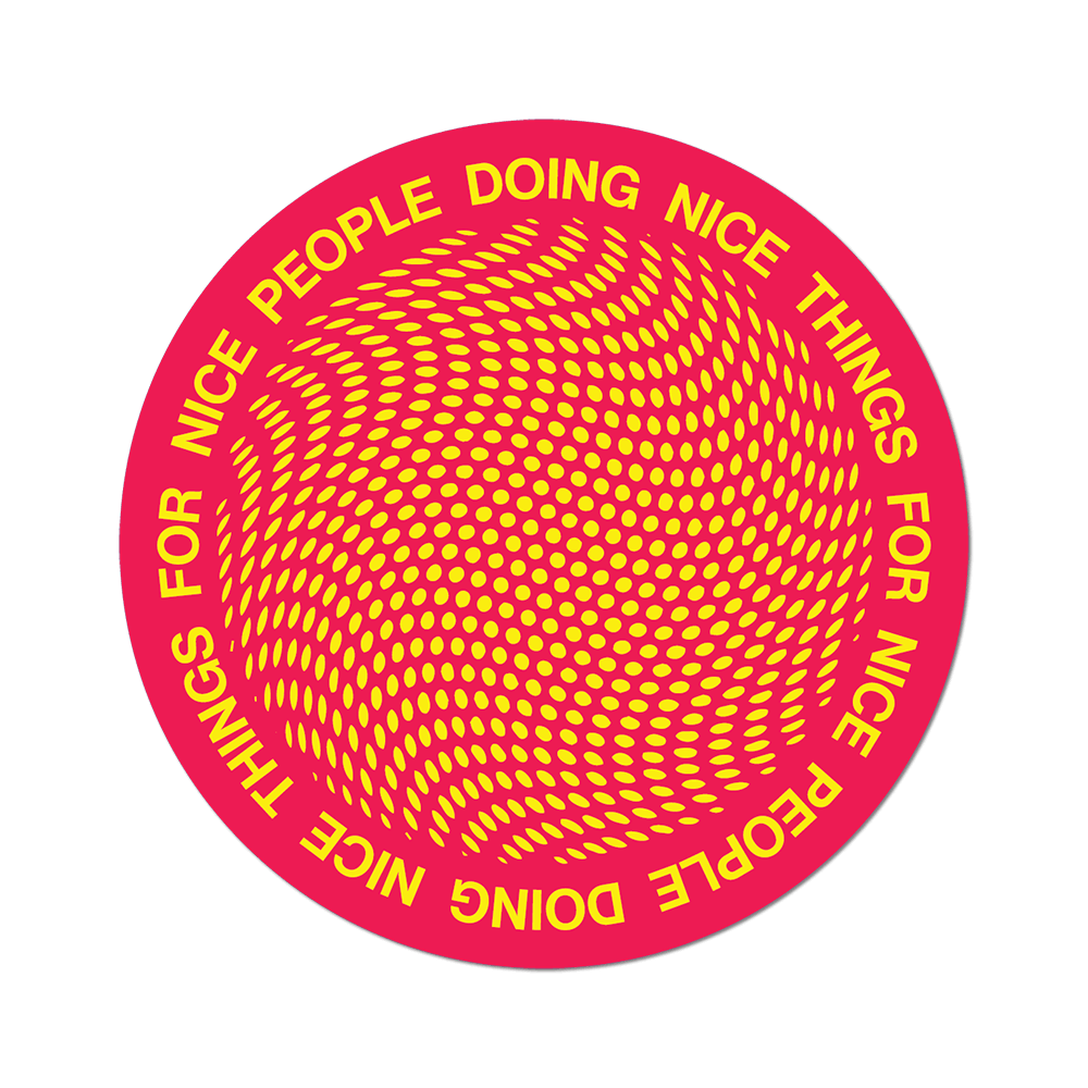 Nice People > Nice Things by Oliver Payne - Die-Cut Sticker