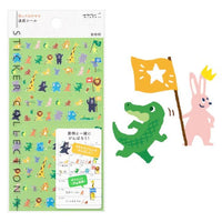 Midori Green Animal Sticker Sheet