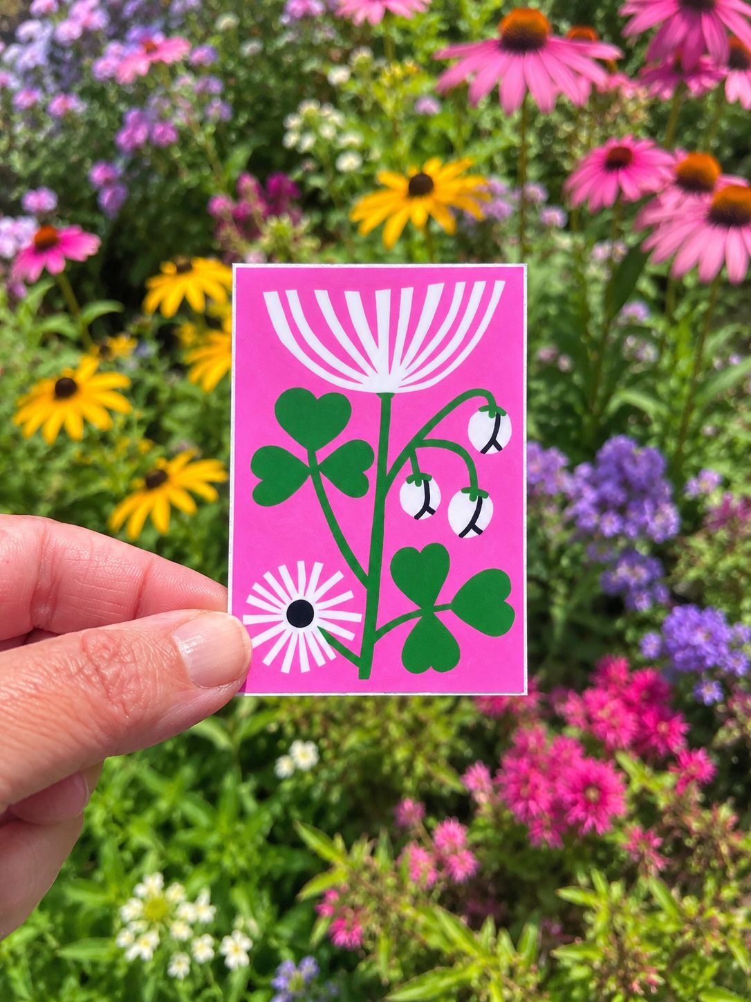 Sticker- Pink Botanical