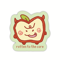 "rotten to the core" EVIL APPLE | Apple Guy Sticker