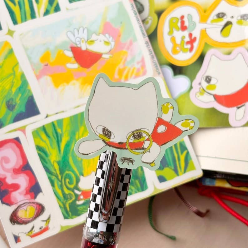 Toad the Kitty Boy Sticker Sheets