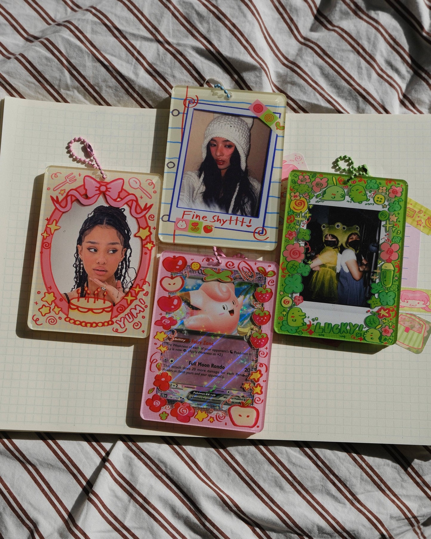 Pink Apple acrylic photocard holder