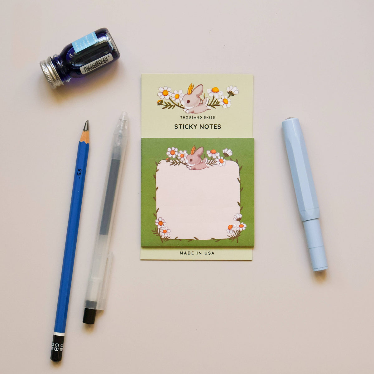 Sticky Notes- Jackalope's Garden (Green)