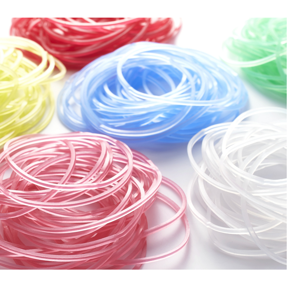 Kyowa Classic O'Band Rubber Bands  - Silicone Bands, single color, 30 pcs