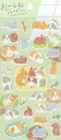 MINDWAVE NAP FAMILY STICKER TOZAWAS HOUSE Sticker Sheet (Bunny)