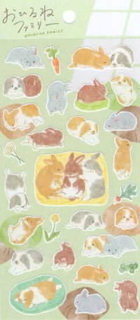 MINDWAVE NAP FAMILY STICKER TOZAWAS HOUSE Sticker Sheet (Bunny)