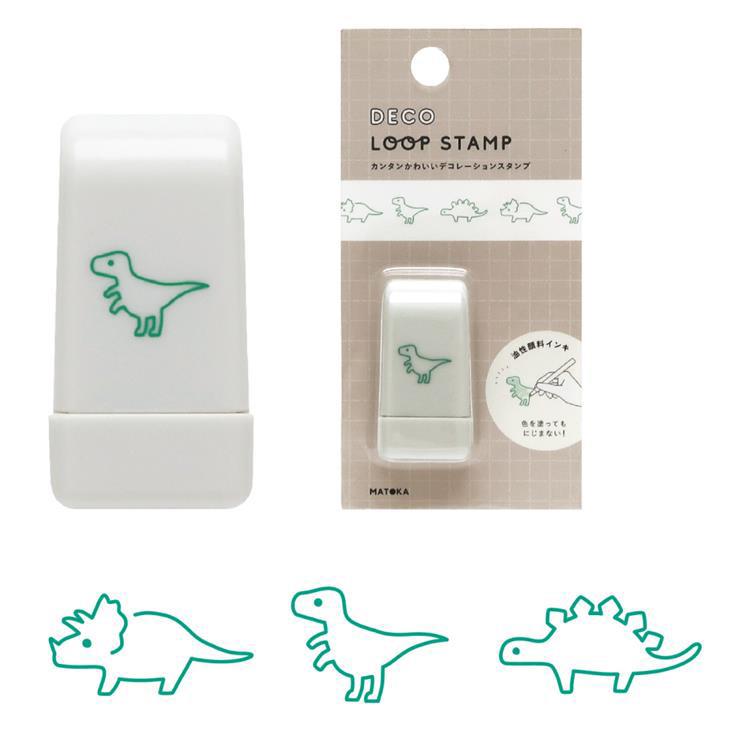 MATOKA Deco Loop roller stamp – Dinosaur design