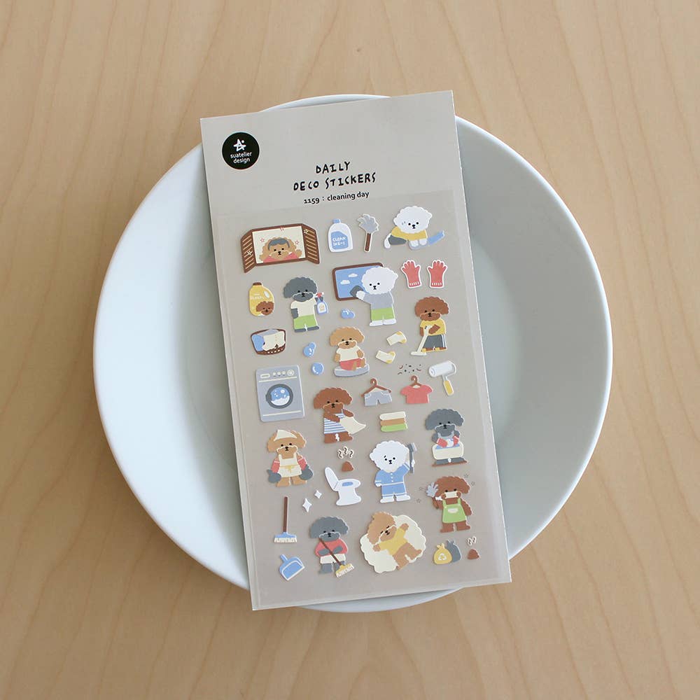 Daily Deco Stickers "Cleaning Day" - Suatelier Design