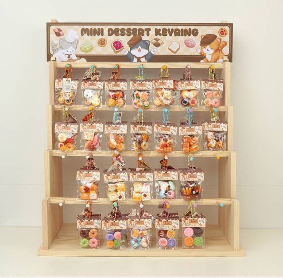 Mini Bread Dessert Clear Pouch Keyring – 24 Random Style
