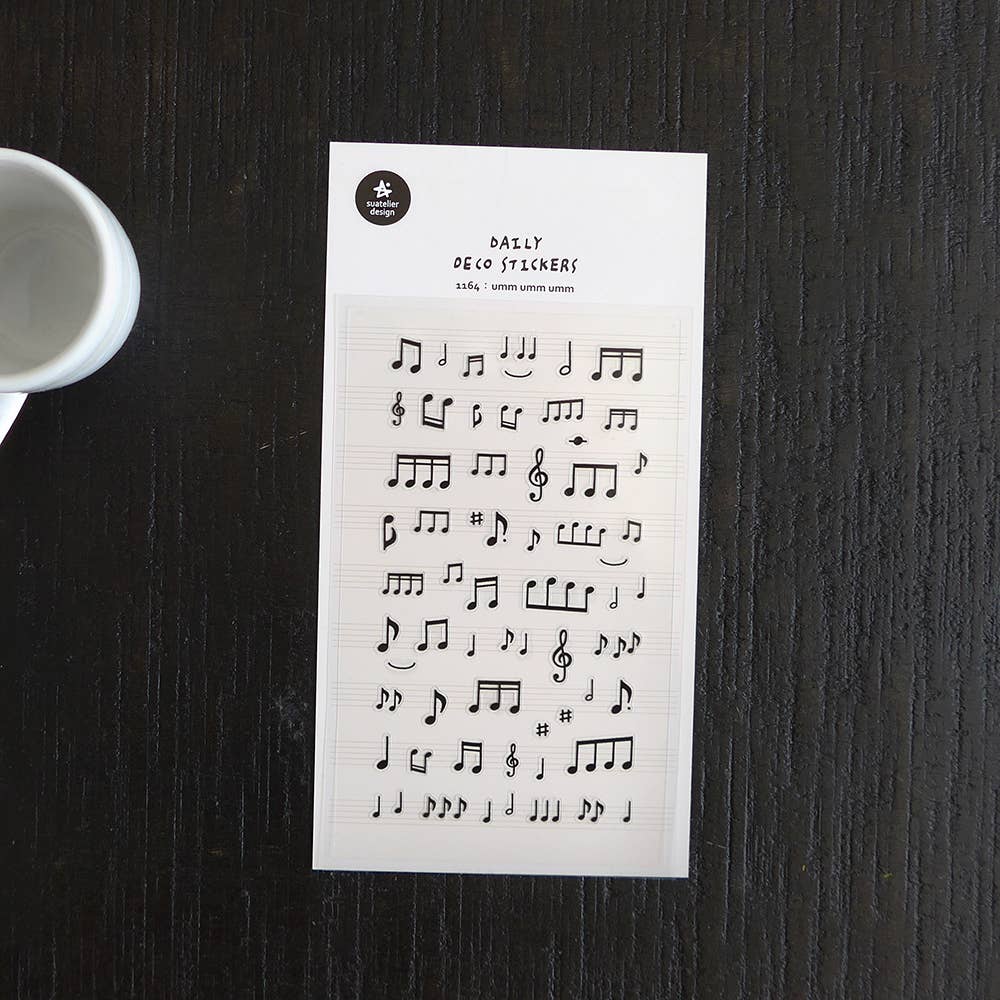 Musical Notes Sticker Sheet "Umm umm umm" - Suatelier Design