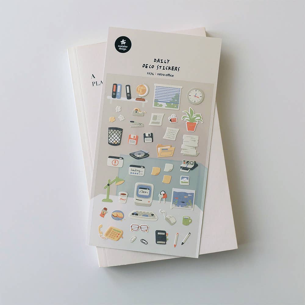 Daily Deco Stickers "Retro office" - Suatelier Design