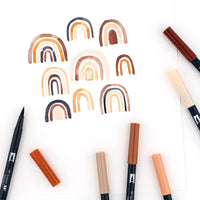 Dual Brush Pen Art Markers, Portrait, 6-Pack