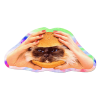 Holographic Catburger by Toiletpaper - Die-Cut Sticker