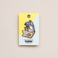 Thousand Skies Enamel Pin - Work From Home with Cats