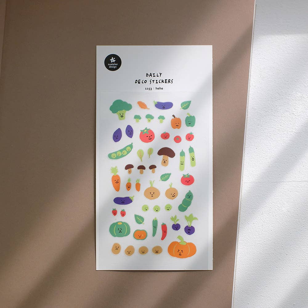 Vegetable Sticker Sheet - Hehe - Suatelier Design