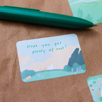 Paper Roll Labels - Ducks in Koi Pond