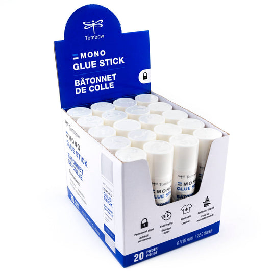 MONO Glue Stick, Medium, 20-Piece Display Box