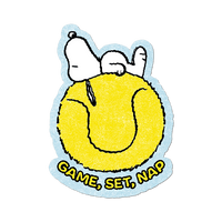 Game, Set, Nap by Peanuts (Tennis) - Die-Cut Sticker