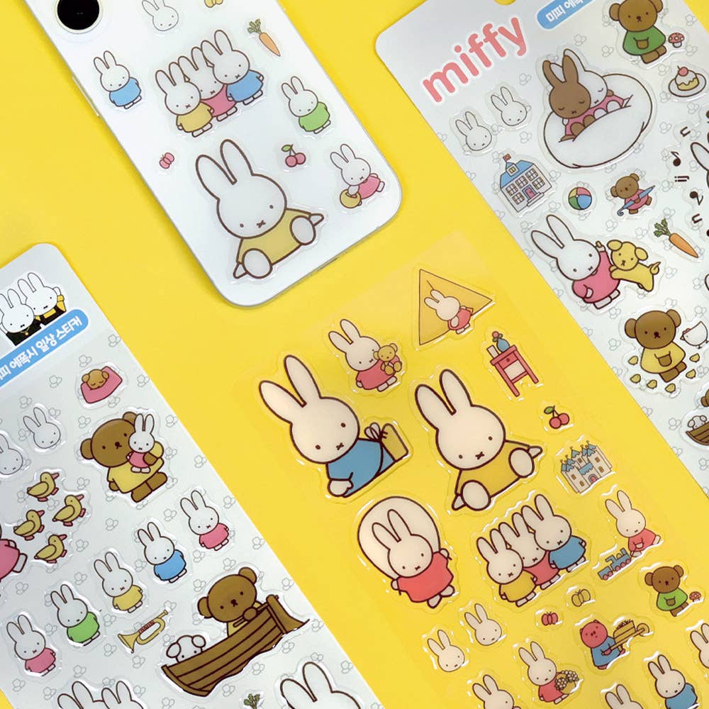 New! Miffy Epoxy Daily Life Sticker