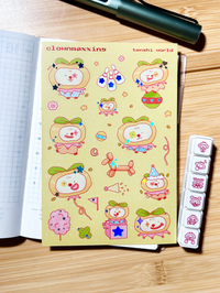 Clownmaxxing holo sticker sheet