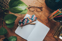 Navy Mushroom Notebook Pouch