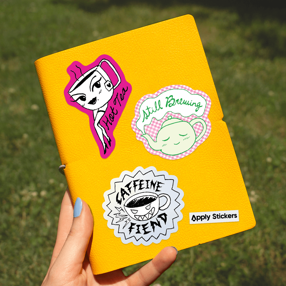 Still Brewing by Apply - Die-Cut Sticker (Tea, Cafe)