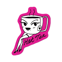 Hot Tea by Apply - Die-Cut Sticker (sexy, cafe)