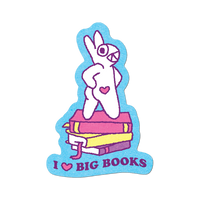 I <3 Big Books by Apply - Die-Cut Sticker (Bookish)
