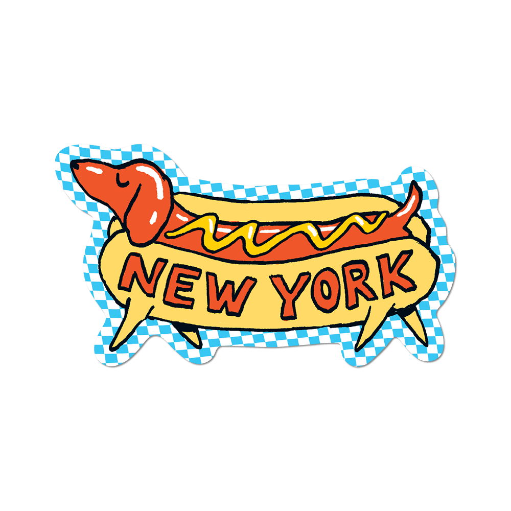 New York Weiner Dog by Apply - Die-Cut Sticker (summer)