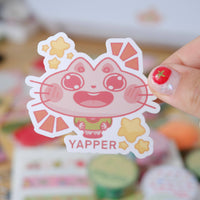 Yapper | Cute cat sticker | Cat yapping sticker