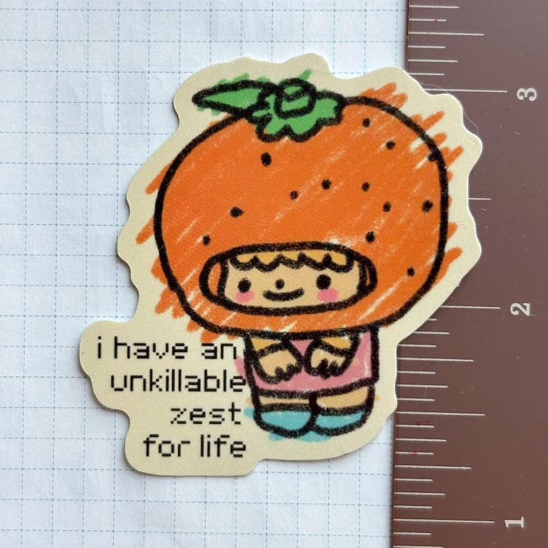 Zest for Life: Kawaii Trinket Vinyl Sticker