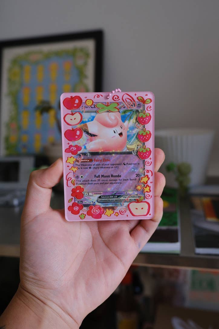 Pink Apple acrylic photocard holder