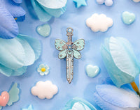 Unicorn Eclipse Frozen Sword Enamel Pin