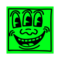3-Eyed Face by Keith Haring - Die-Cut Sticker