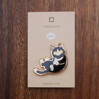 Enamel Pin - tuxedo Cat