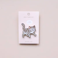 Enamel Pin - Gray Tabby Cat