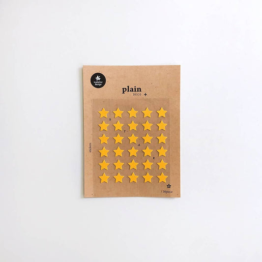 Suatelier Design Plain Deco Yellow Star Sticker Sheet