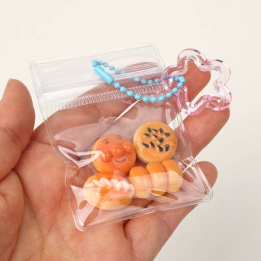 Mini Bread Dessert Clear Pouch Keyring – 24 Random Style