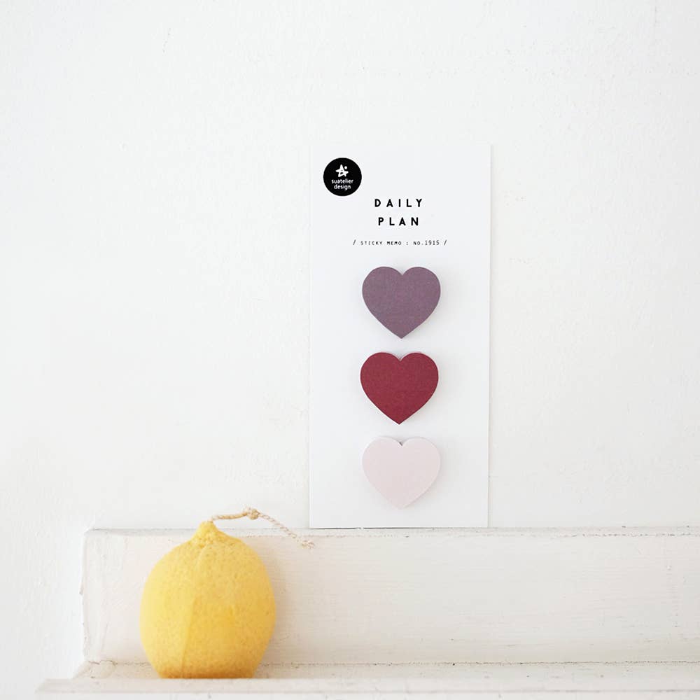 Hearts Sticky Memo Pack - Sautelier Design