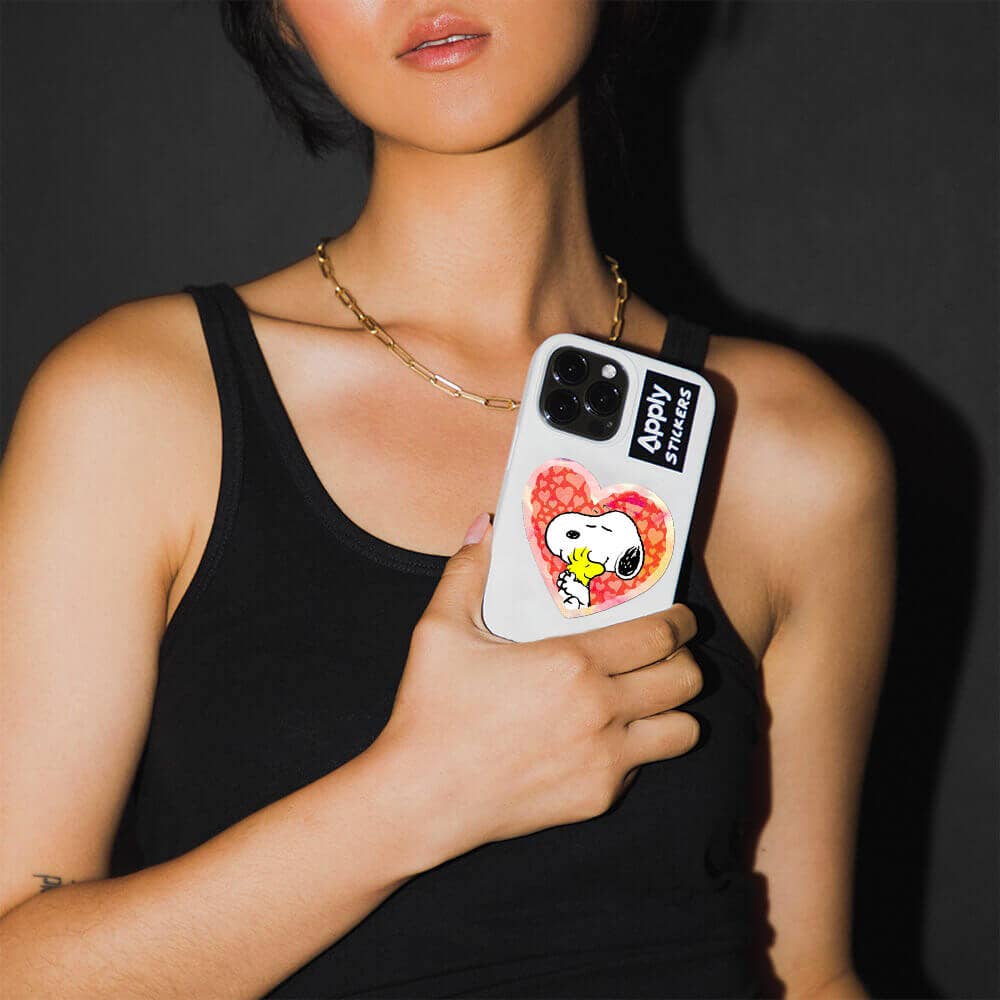 Holo Heart Snoopy - Die-Cut Sticker (Valentines)