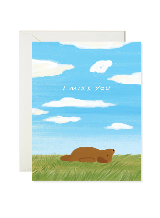 Miss You Dog – Cute Animal Miss You Card