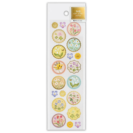 Flower Decoration Japanese-style Sticker Made in Japan