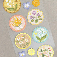 Flower Decoration Japanese-style Sticker Made in Japan