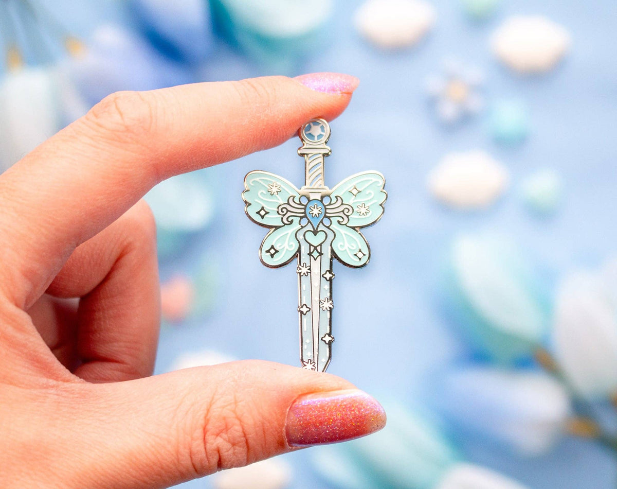 Unicorn Eclipse Frozen Sword Enamel Pin